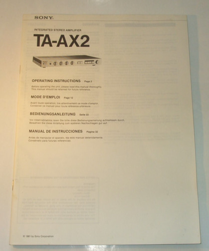 Sony ax2 integrated - sony,