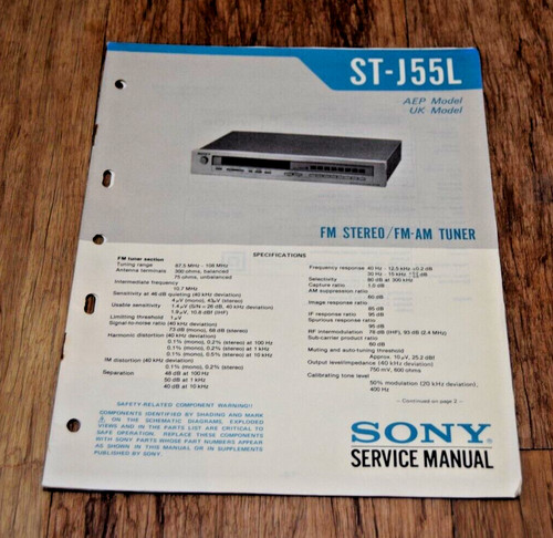 Sony j55l stereo tuner - fm,