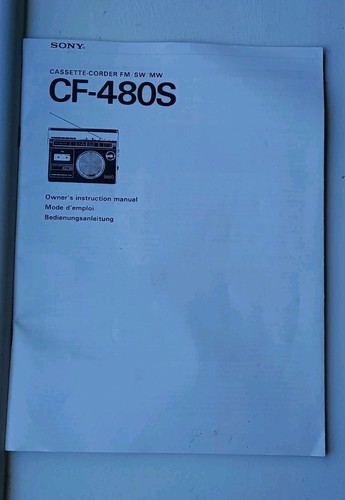 Sony 480s original - , owner's