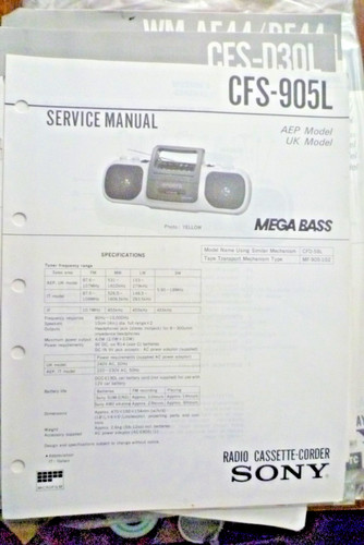 Sony cfs 905l radio cassette - cfs-905l,
