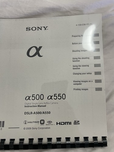 2009 sony alpha - alpha, a550