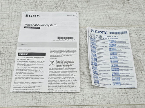 Sony digital radio - radio, cassette