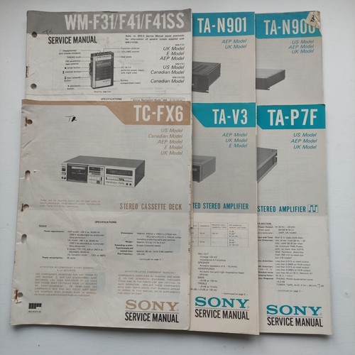 Vintage sony service - vintage, manuals