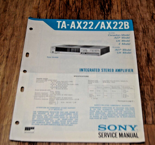 Sony ax22 22b - sony, ta