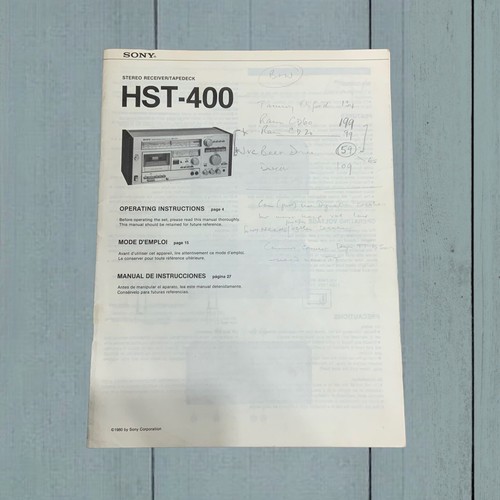 Vintage sony hst - sony, hst-400