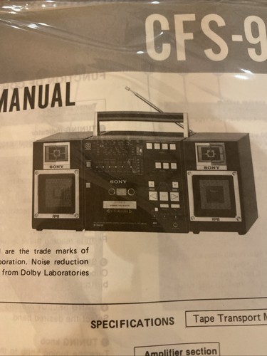 Cfs 9000 sony - cfs-9000, radio
