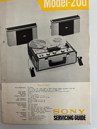 Sony model 200 tape - tape, recorder
