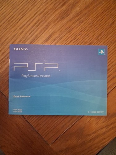 Sony psp 3003 3002 quick - sony,