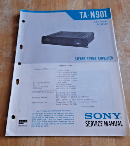Sony n901 stereo power - ta-n901,
