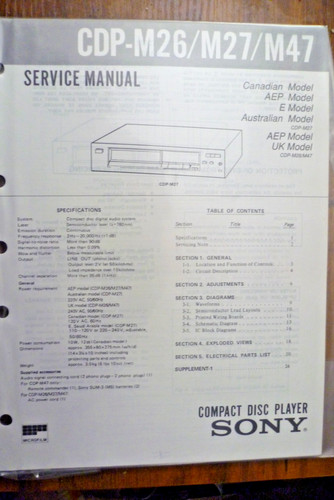 Sony cdp m26 m27 m47 - /, /