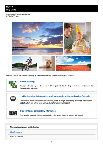 Sony a6400 printed - printed, instruction