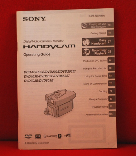 Sony instruction manual - instruction,