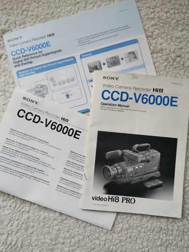 Sony ccd v6000e video - ccd-v6000e, camera