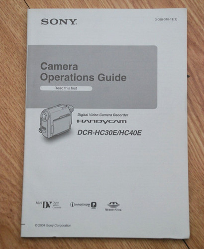 Sony instruction manual book - instruction,