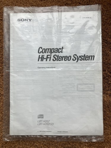 Sony lbt v202 v202cd - sony, hi-fi
