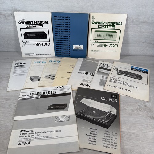 Joblot vintage instruction - of,