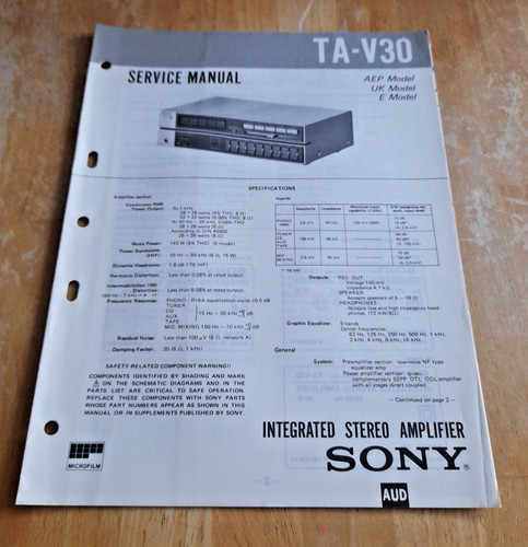 Sony v30 integrated - sony,
