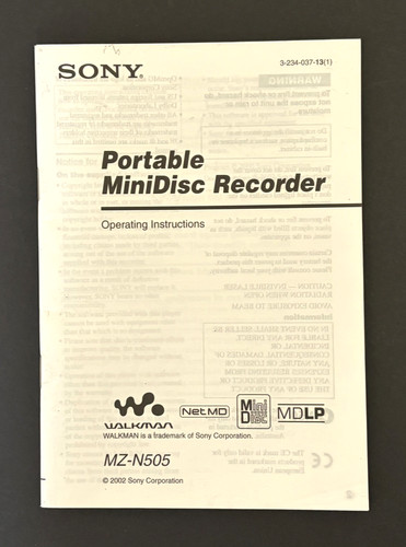 Sony portable minidisc - sony,