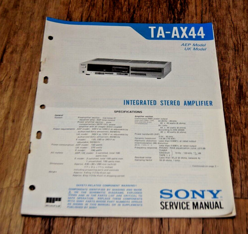 Sony ax44 stereo amplifier - ax44,