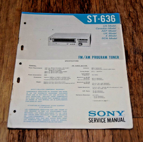 Sony 636 tuner am - tuner, fm
