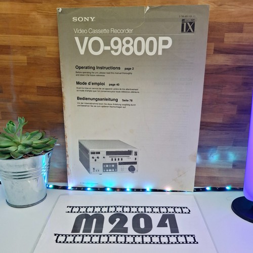 Sony 9800p video - vo-9800p, cassette